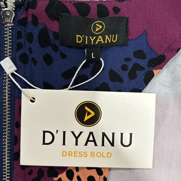 Diyanu African print crop top zipper back sweetheart neckline new with tags - Picture 2 of 3